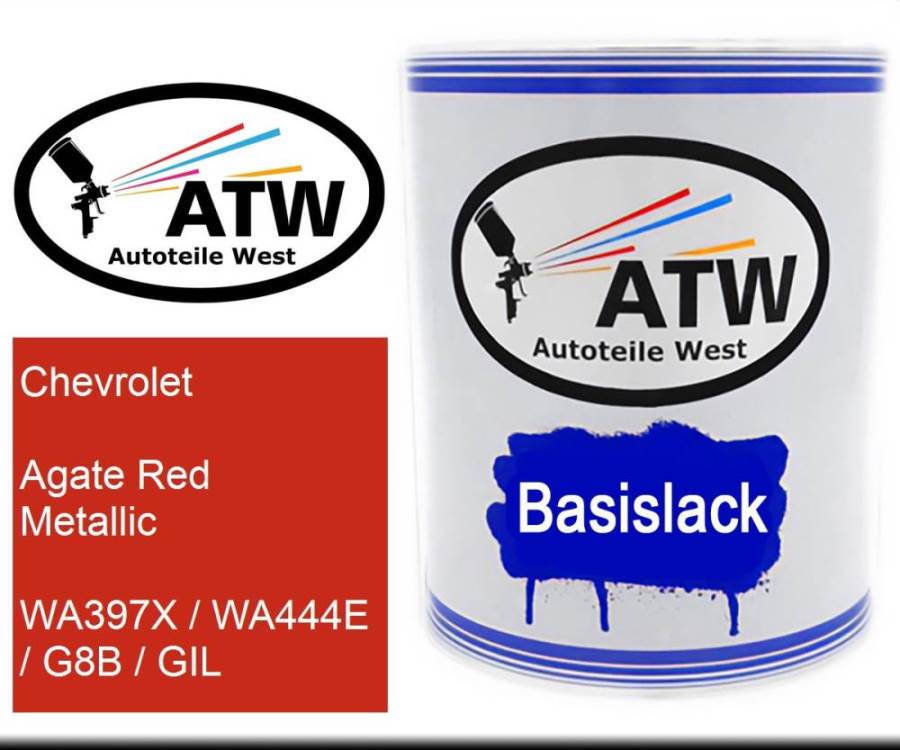 Chevrolet, Agate Red Metallic, WA397X / WA444E / G8B / GIL: 1L Lackdose, von ATW Autoteile West.